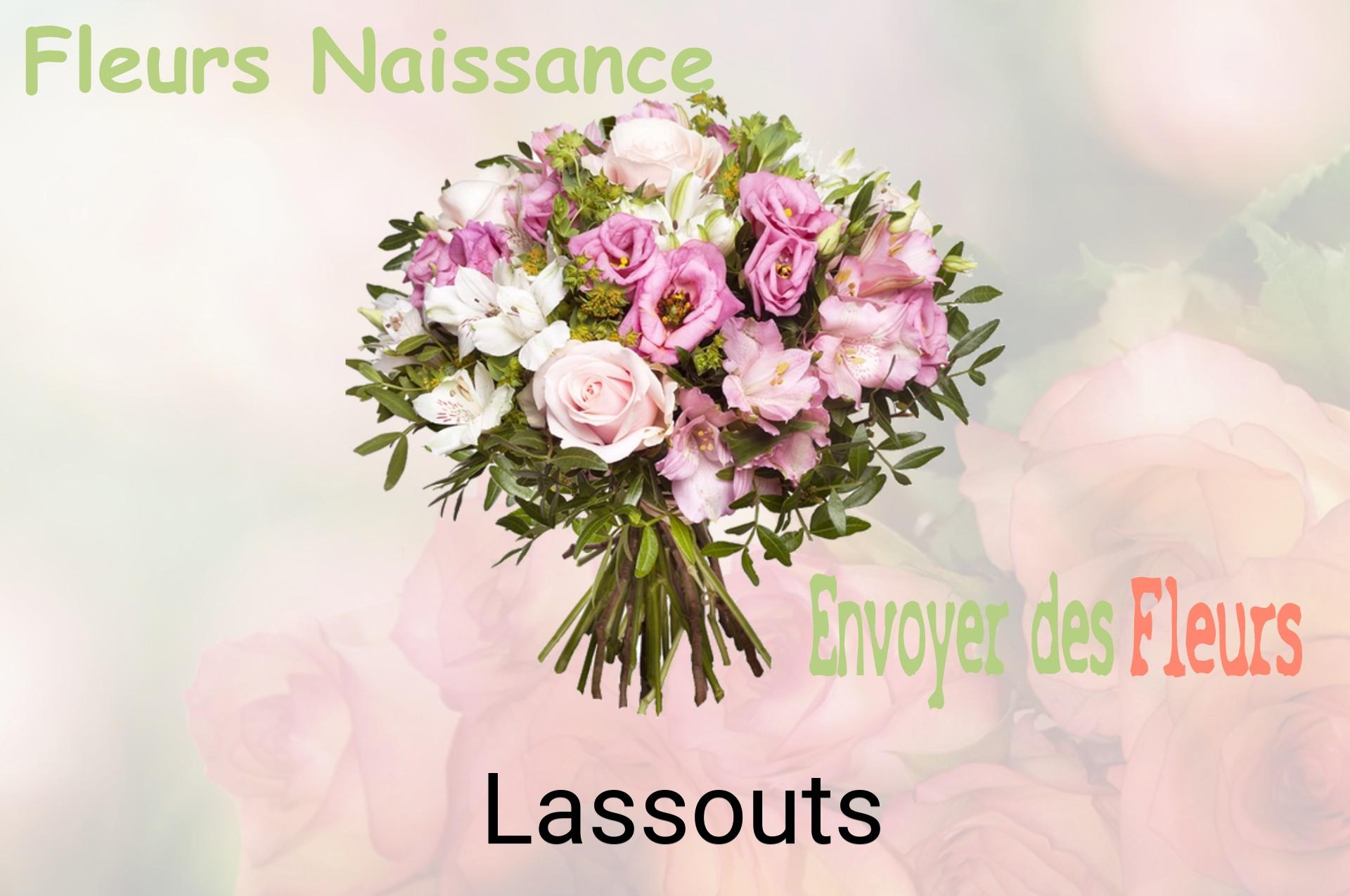 Bouquet de fleurs de naissance livré à Lassouts