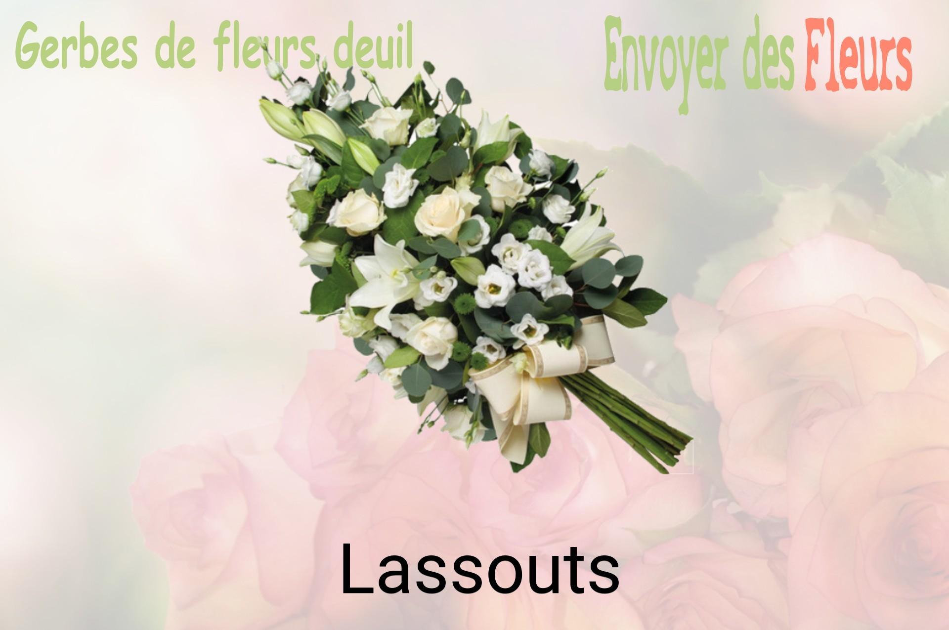 Gerbe de fleurs de deuil livrée à Lassouts